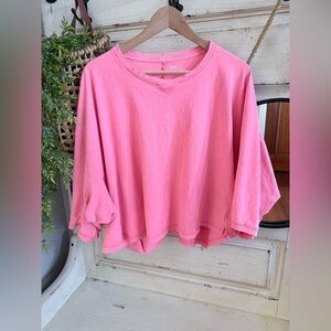 Hot pink oversized aerie top